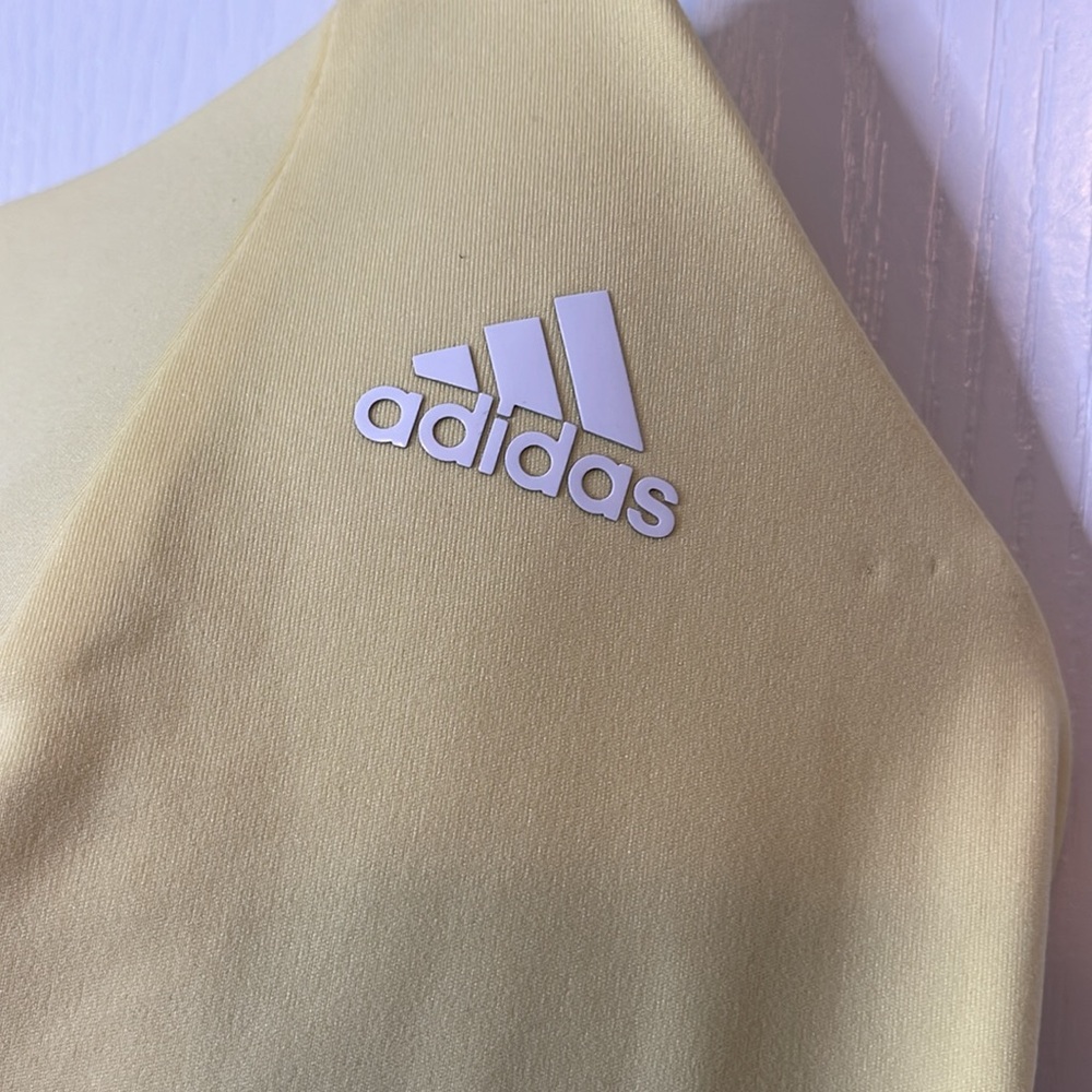 Adidas Yoga Studio Light Support Training Sports Bra Yellow Size 2X - Picture 9 of 16